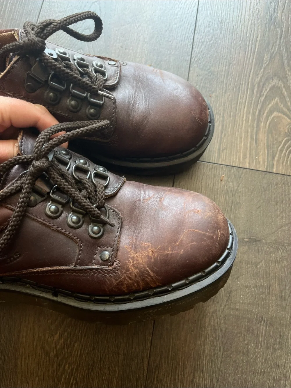 Vintage Dr. Martens Chunky Platform Leather Oxfords Shoes